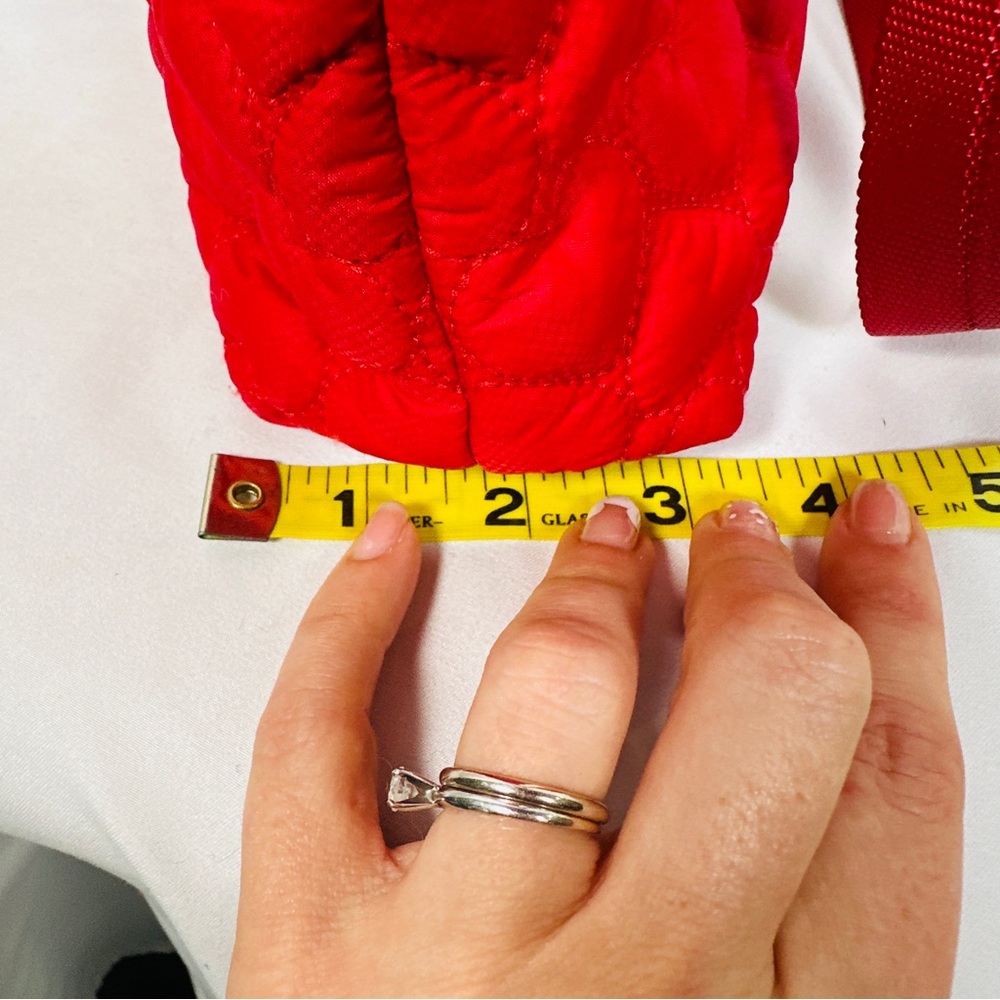 Brighton Kash Messenger Quilted Nylon Heart Crossbody Red Bag quiet luxury - Picture 15 of 15